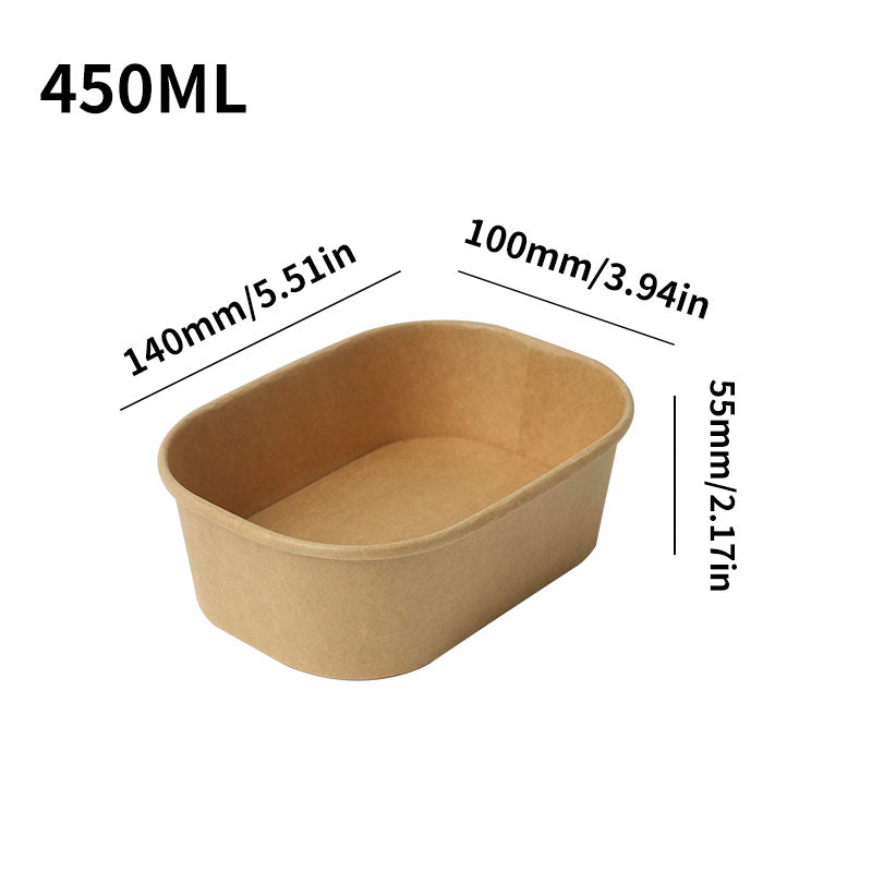 Kraft Paper Rectangular Food Containers (300 Units) per box