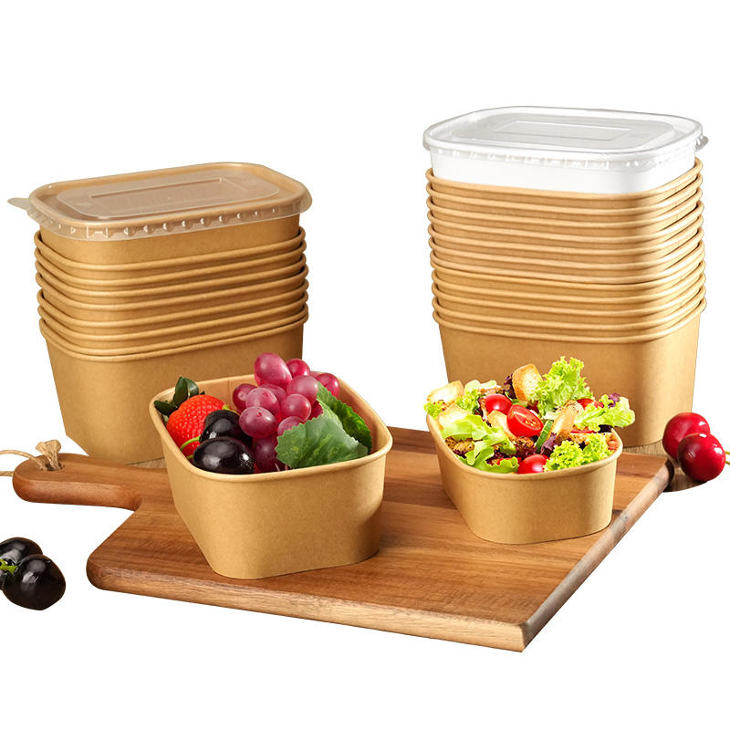 Kraft Paper Rectangular Food Containers (300 Units) per box