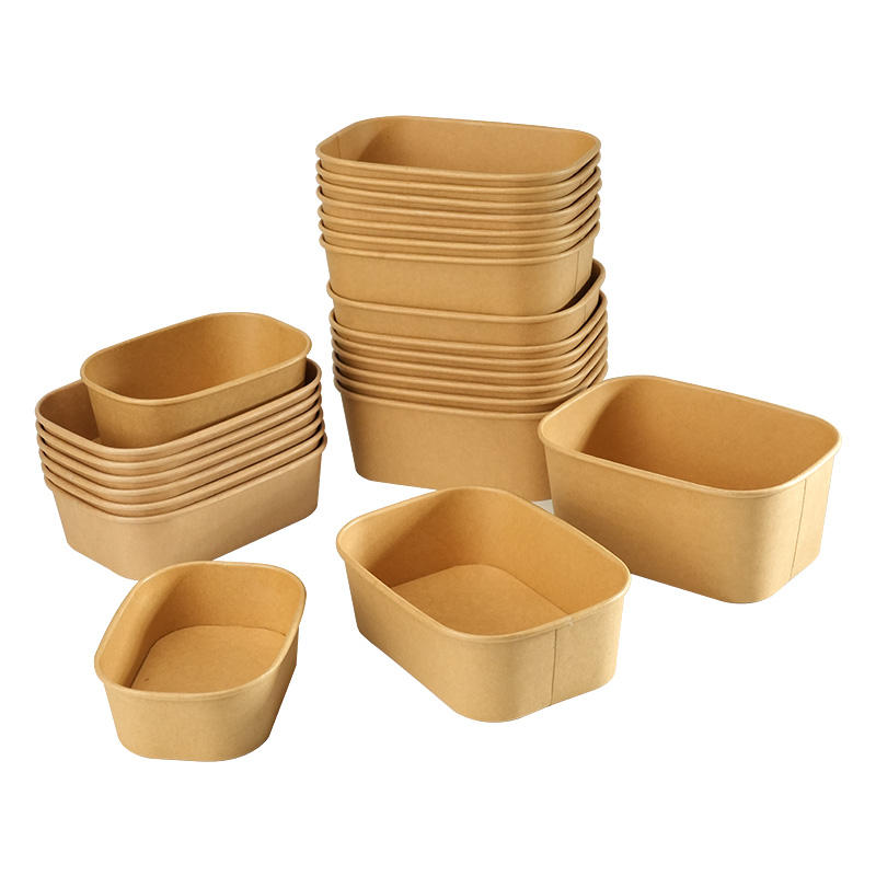 Kraft Paper Rectangular Food Containers (300 Units) per box
