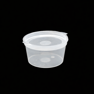 Plastic Sauce Pot with hinged lid