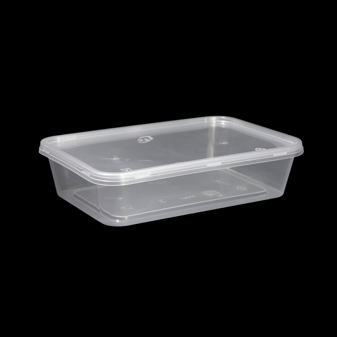 Rectangular Microwaveable Container with Lids